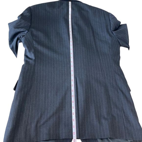 Brooks Brothers‎ 42R Super 110 Wool Navy Striped Sport Coat Blazer Jacket - Picture 6 of 11